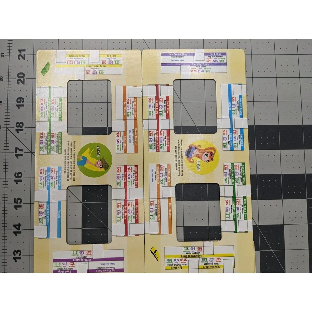 Milton Bradley Mall Madness Replacement‎ 4 Shopping List Cards